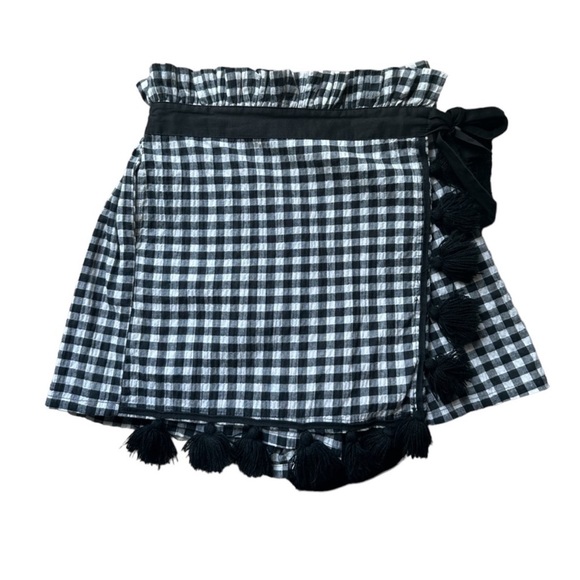 Misa Los Angeles Kayin Skort gingham black and white size S - Picture 6 of 8